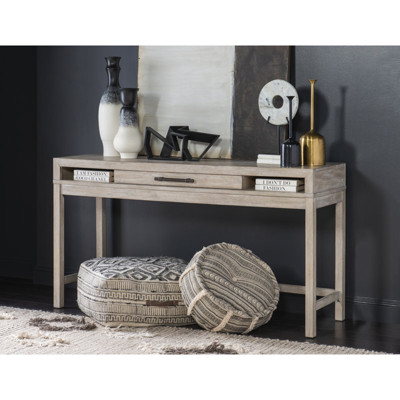 Appleton 66'' Console Table, Weathered Oak