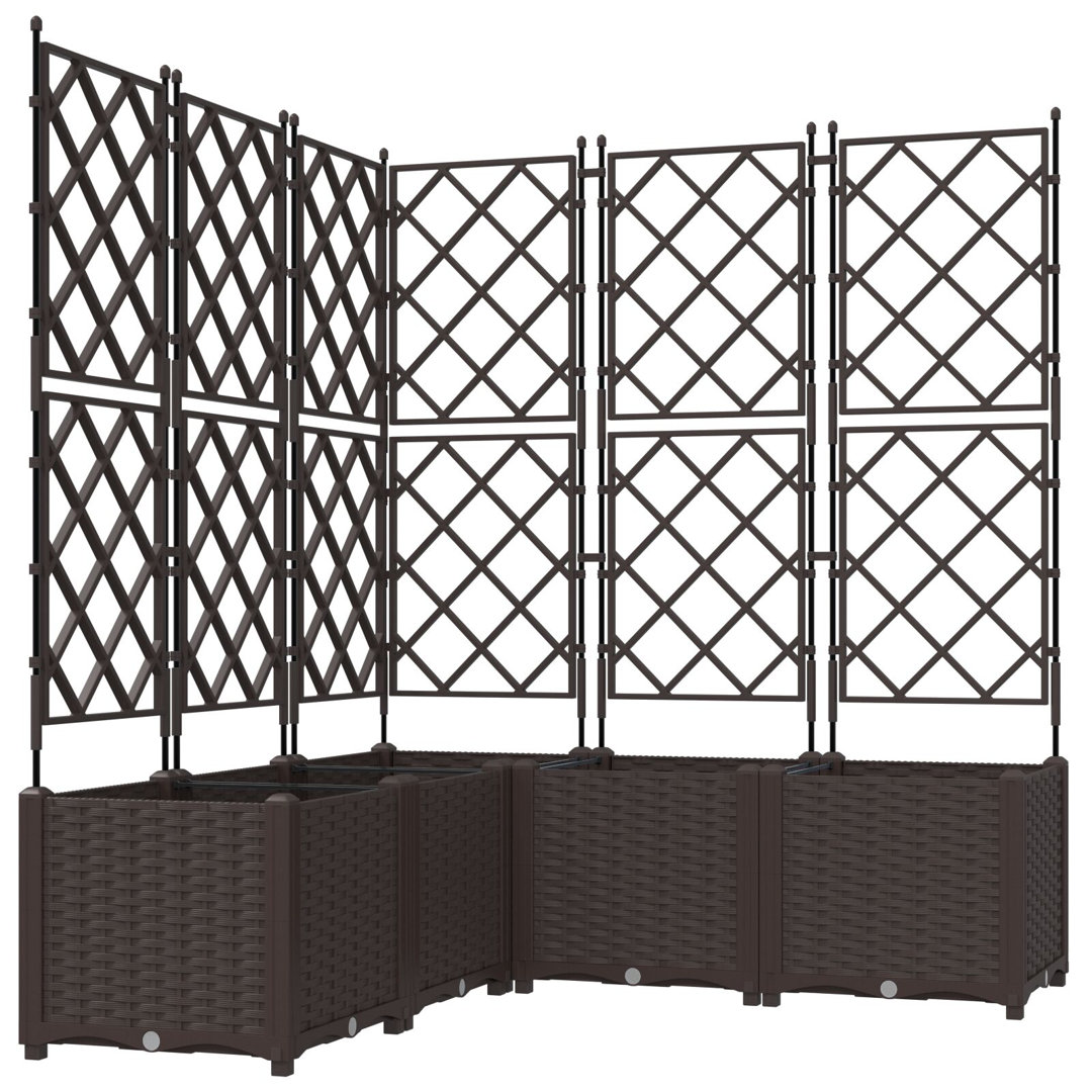 Garden Planter Steel Outdoor Container Modern Decor Terrace Stylish Pot