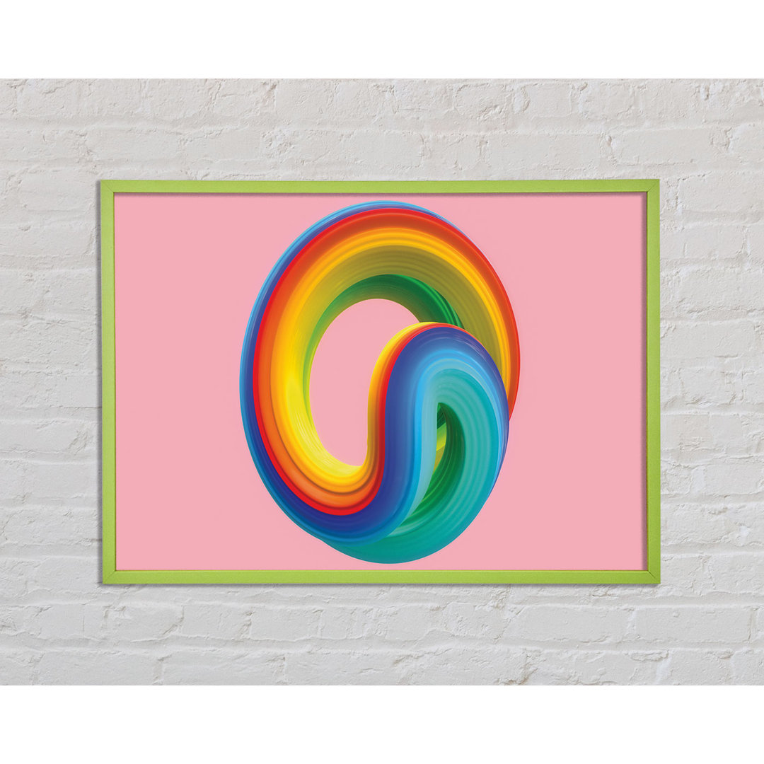 Gerahmtes Leinwandbild The Rainbow Swirl Paste