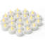 24 Pack LED Tea Lights – Bright Flickering Flameless Candles with Realistic Glow – Battery Operated with Batteries Included – Yellow