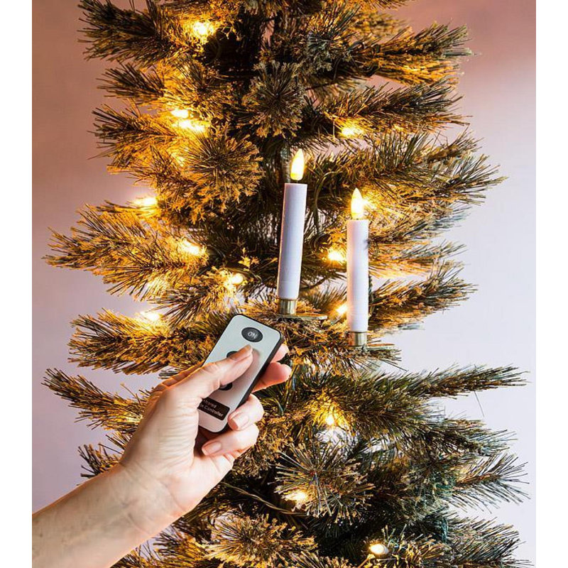 Set Of 10 Led Clip On Christmas Tree Candle