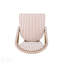 Ensemble de 2 chaises bistro d'extérieur en rotin PE et aluminium, rouge et blanc rouillé
