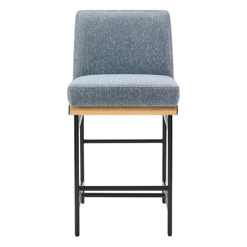 Tabouret de comptoir rembourré 26 po Rooney, Nathan Sky Tweed