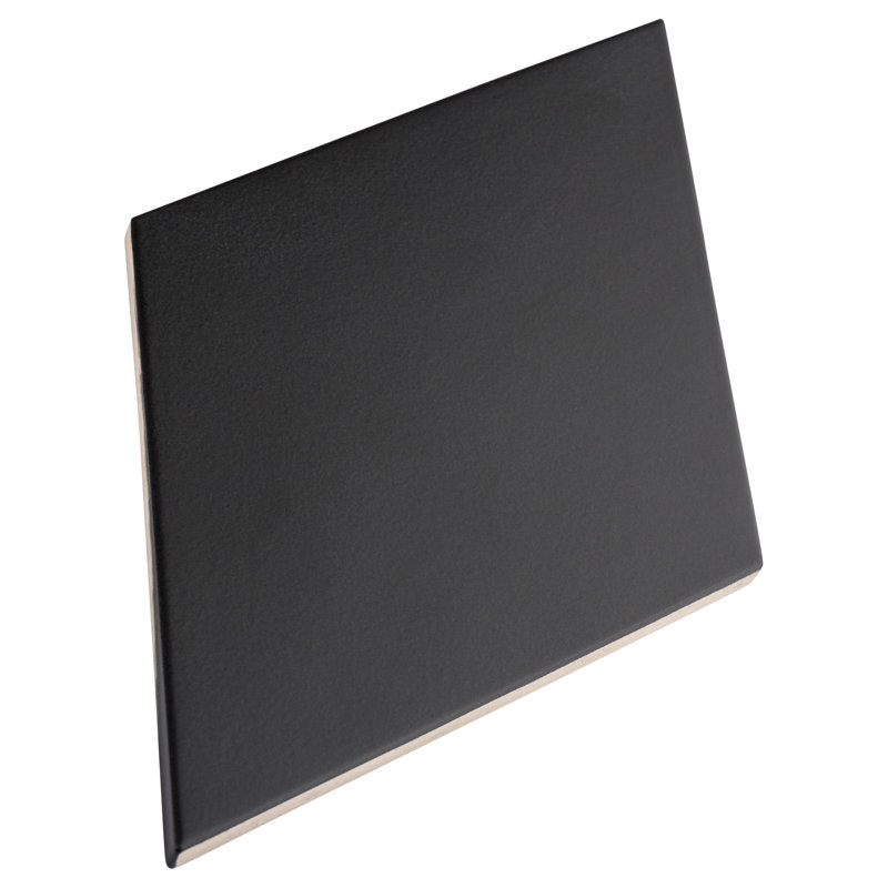 Rhombus Smooth 6" x 10" Porcelain Tile, Noir