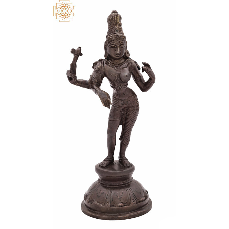 Statue Ardhanarishvara, Brun