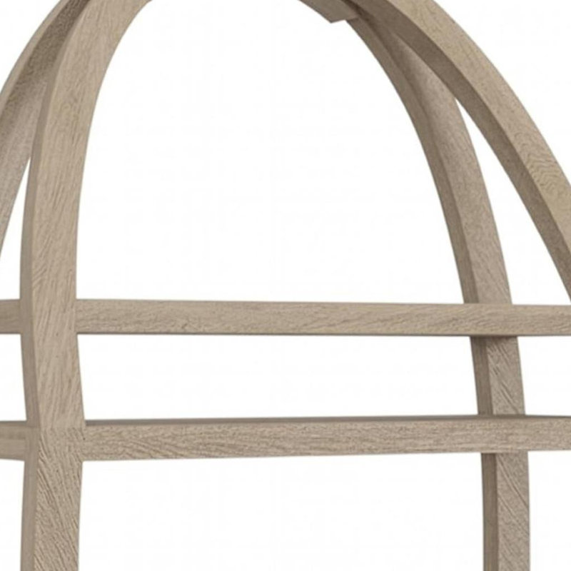 25" X 13" Gray Solid Wood Wall Mounted Shower Caddy