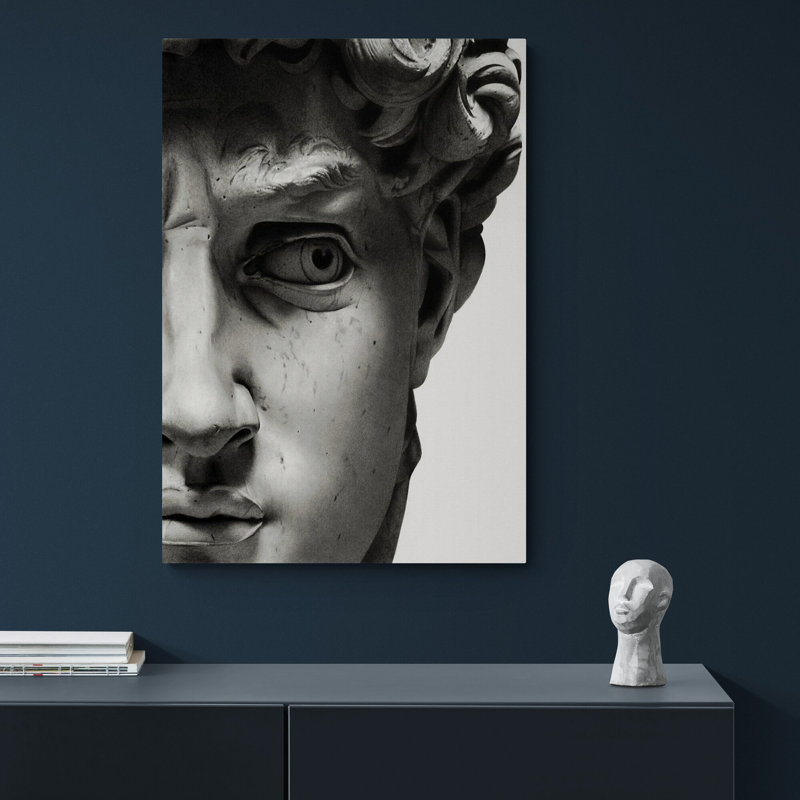 David by Michelangelo Wall Art - Canvas Framed Print, 43cm H x 35cm W