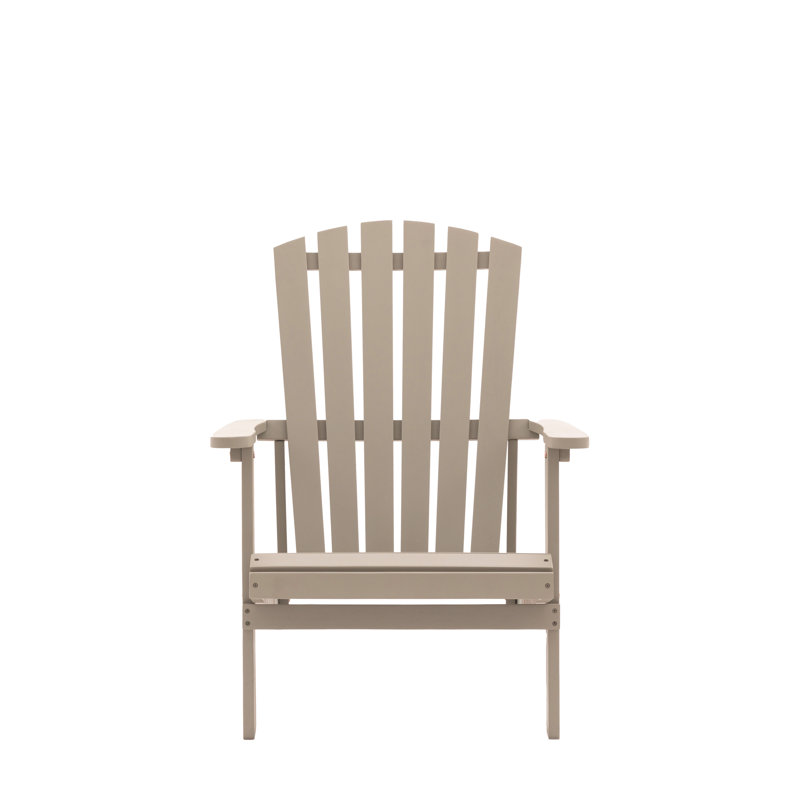 Solid Wood Outdoor Lounge Chair, Taupe