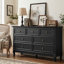 Commode 7 tiroirs avec pieds en bois massif