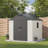 8 Ft. W X 8 Ft. D Plastic Storage Shed With Floor, Resin Shed With Reinforced Steel Structure, Beige