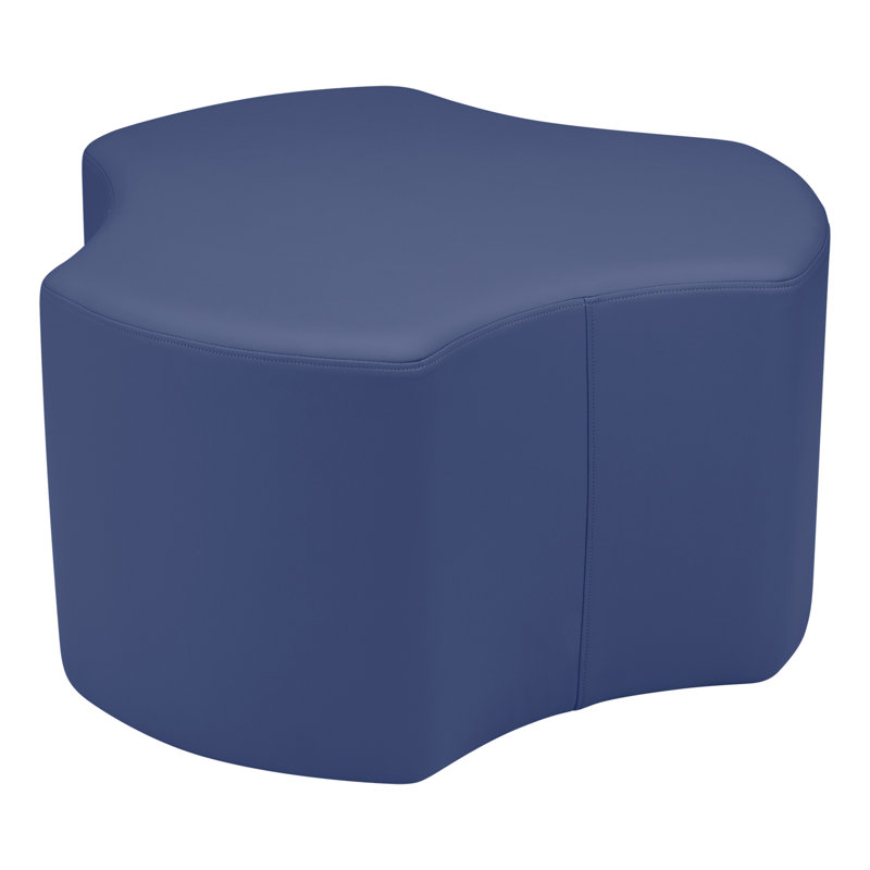 Repose-pieds rembourré Pro Series, paquet de 6, 18" H x 32.5" W x 30.5" D, Bleu marine