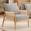 Fauteuil tressé en bois rembourré-17721584