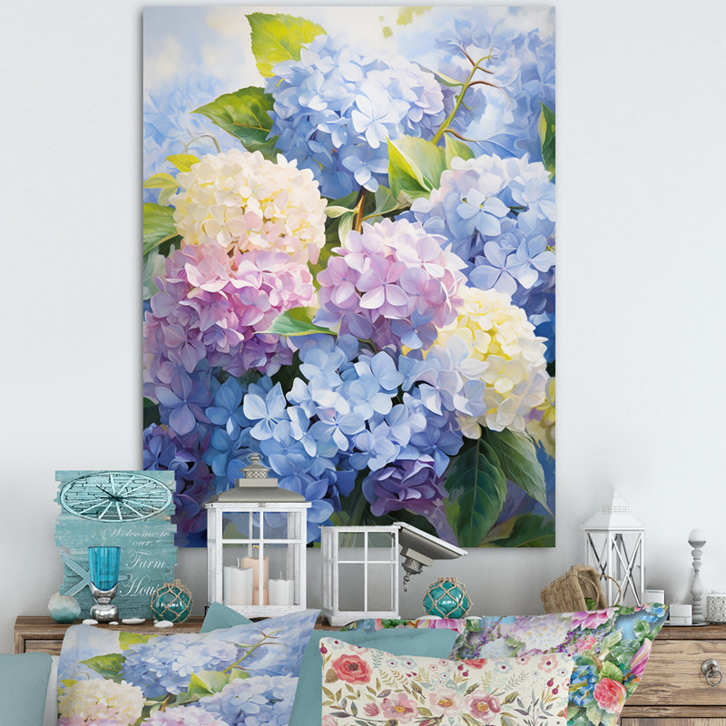Impression sur toile encadrée «Sangrey Blue Mauve», H 40 po x l 30 po x P 1,5 po, Toile tendue