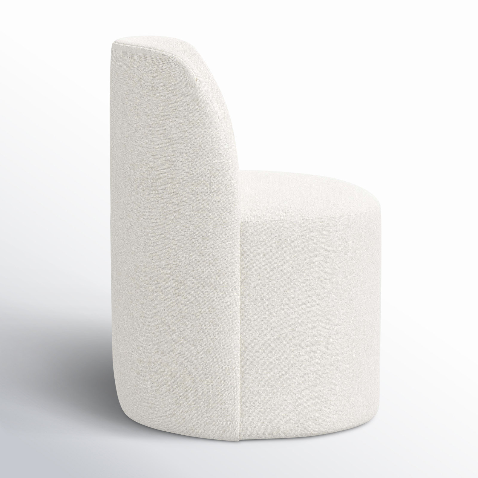 Begonia Dining Chair, Zuma White Textured Linen