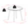 Conell 36" Round Drop Leaf Table Black Finish