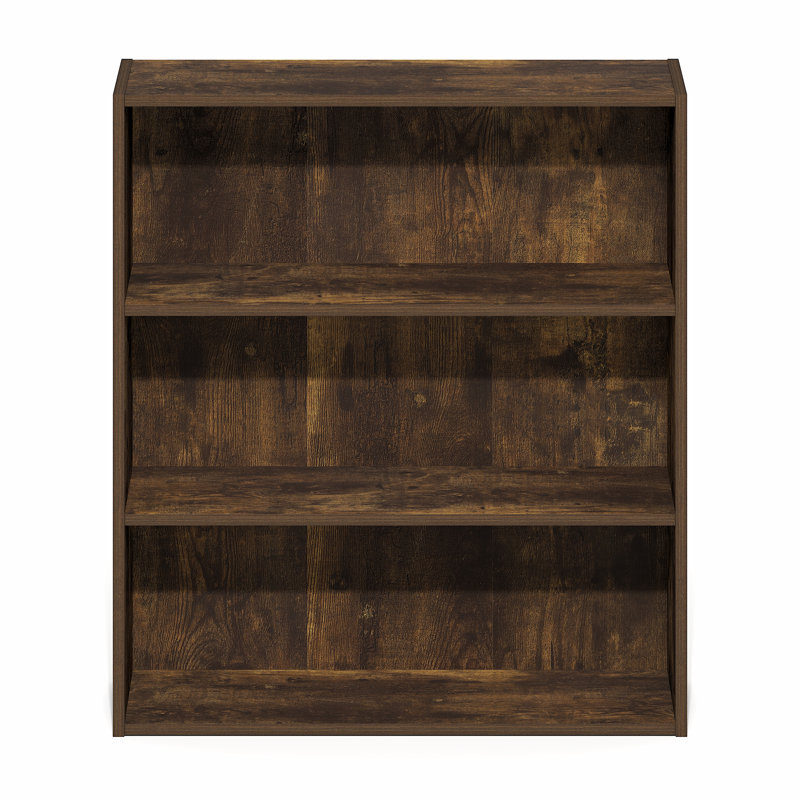 3-Tier Open Shelf Bookcase, Bookshelf, Storage Organizer, 7 x 24 x 26, Amber Pine, (3 Shelves) 26.4"H x 23.4"W x 6.6"D