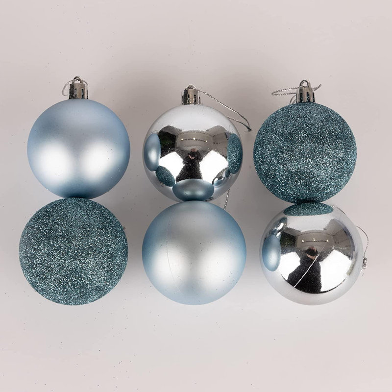5cm Polyvinyl Chloride (PVC) Ball Ornament, Light Blue
