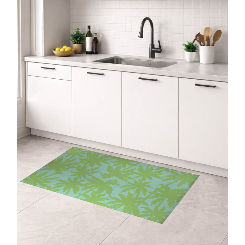 Tapis de cuisine California Dreaming, Rectangulaire 3 pi x 5 pi, Bleu