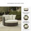 Chaise longue pivotante avec coussin Kimora
