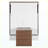 Full Size Murphy Bed with Foldable Desk, Walnut & White Finish, Space-Saving Wall Bed
