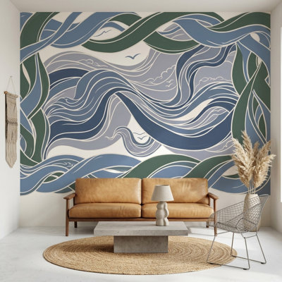 Bright Background Wallpaper Airy Calming Wall Mural