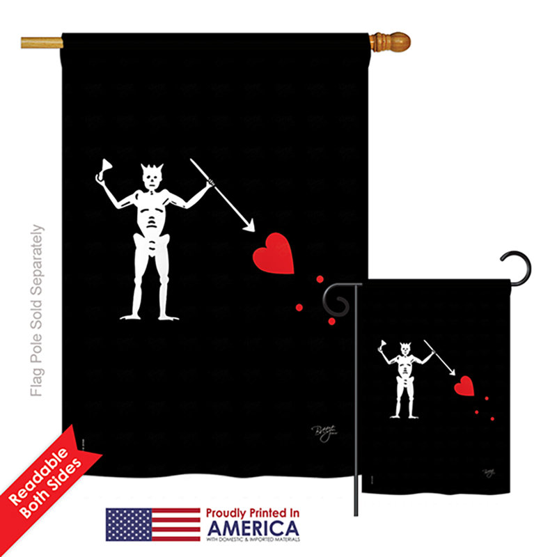 Drapeau de jardin / maison 40 po x 28 po Beard's Pirate Impressions