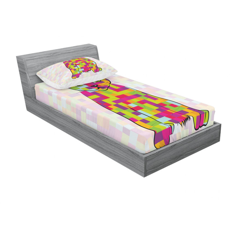 Ensemble de draps Kitty, Ensemble de draps pour lit simple TG avec drap-hou