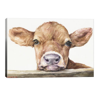 Calf 1 Piece Wrapped Canvas Painting