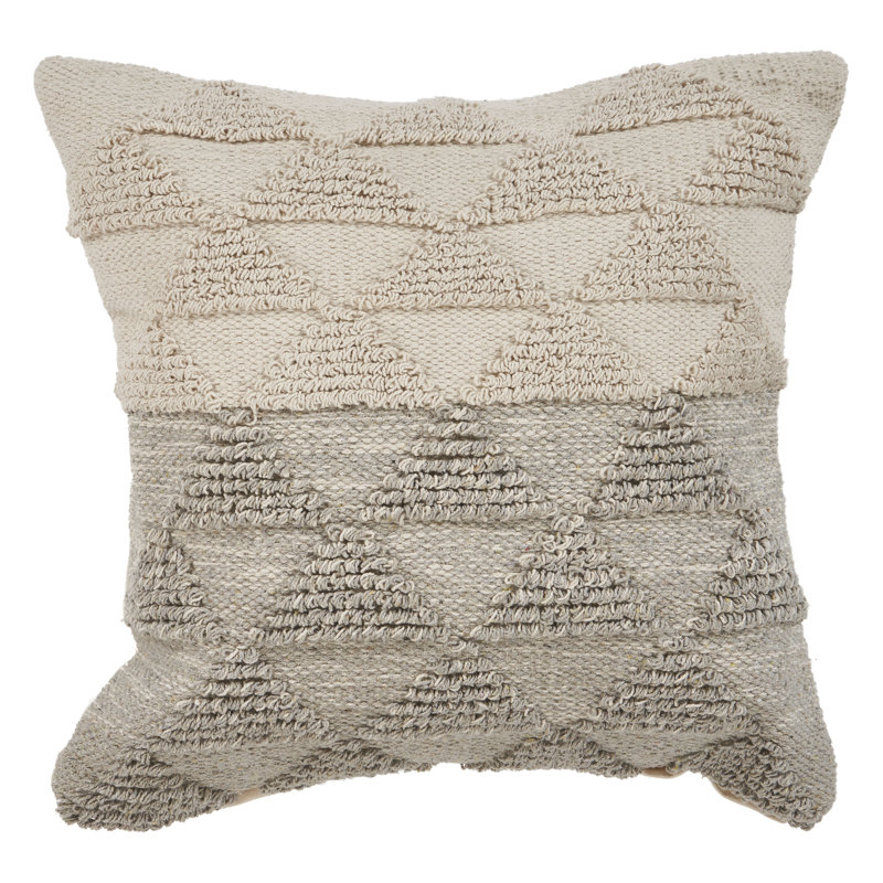 Gray Gradient Cotton Square Throw Pillow