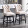 Ensemble de 2 tabourets de bar pivotants Ismaael