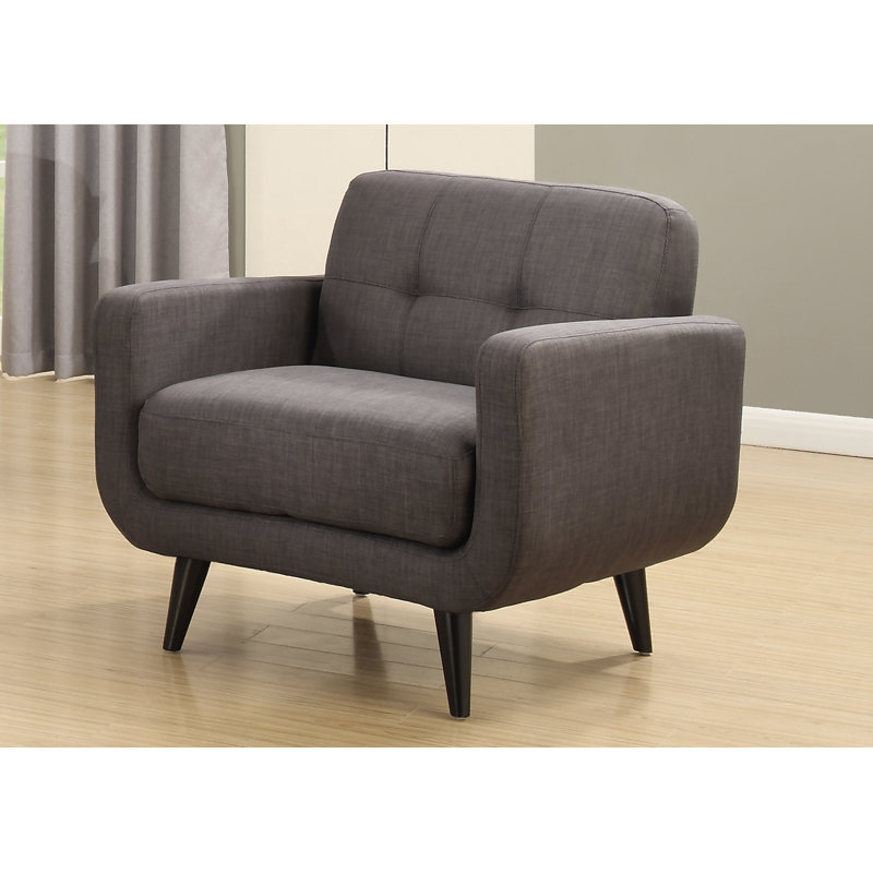 Sider Upholstered Armchair, Charcoal