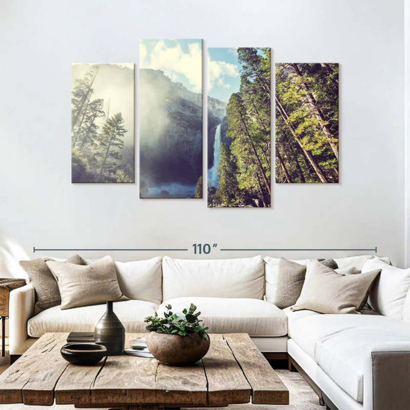 Mighty Yosemite Waterfall, H 54 po x l 84 po