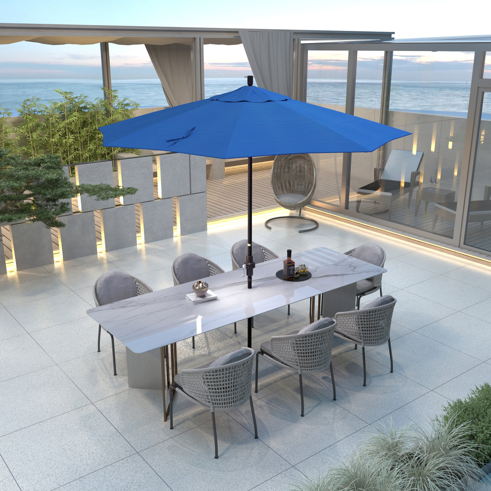 9' Umbrella, Royal Blue Performance