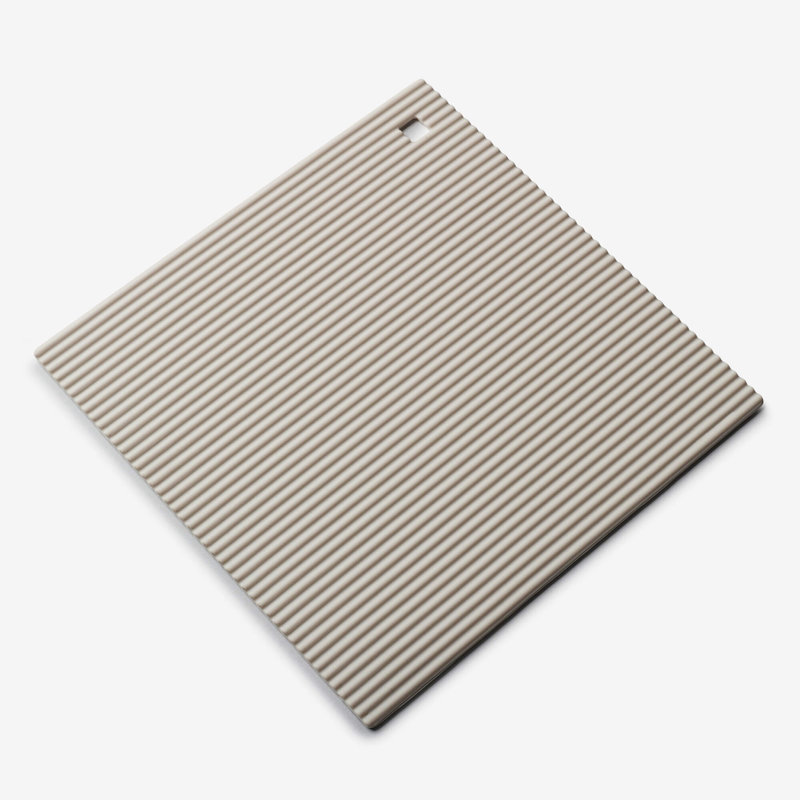 Silicone Square Trivet Mat, 22cm, Cream