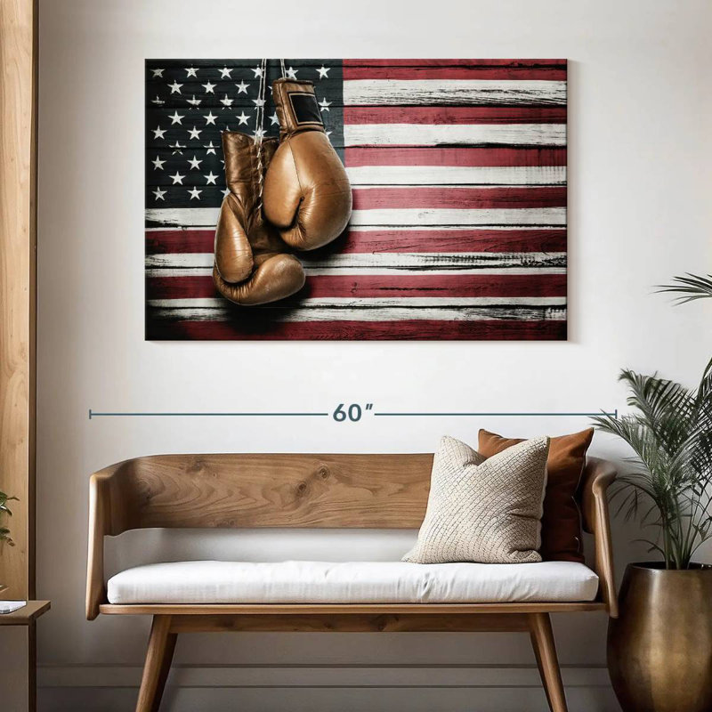 Borges American Boxing, 32" H x 48" W