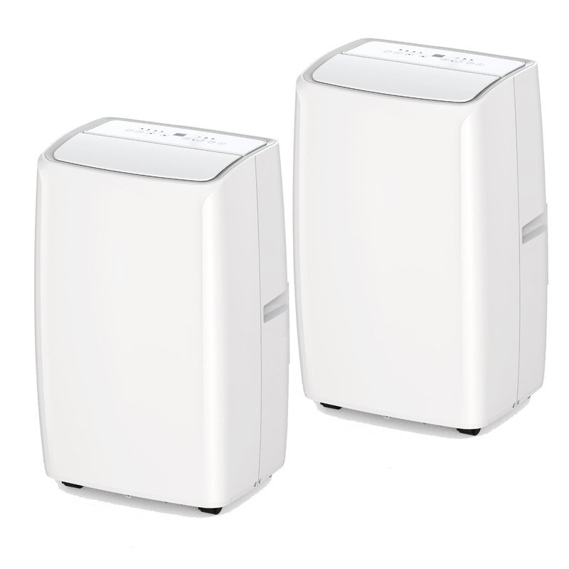Climatiseur portatif 14 000 BTU, climatiseur 3-en-1 avec déshumidificateur et ventilateur pour les pièces de 450 à 750 pieds carrés Pi., Paquet de 2