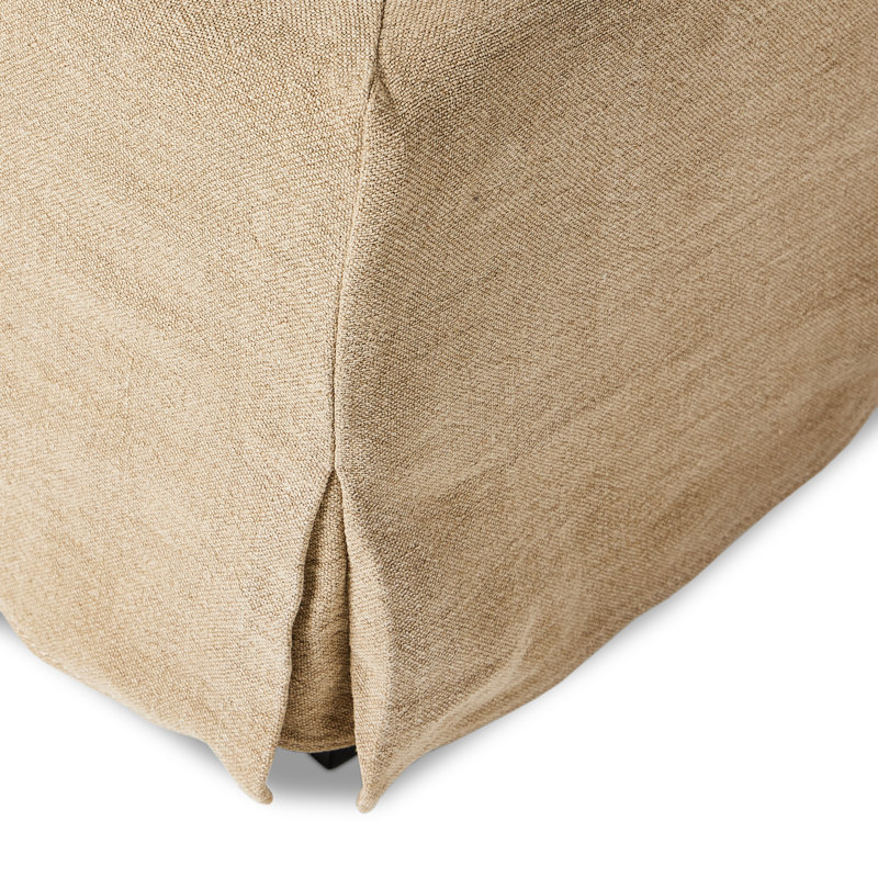Meryl Upholstered Wingback Bed, King, Broadway Canvas