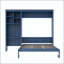 Grand lit escamotable avec bureau et armoire de rangement-133524214