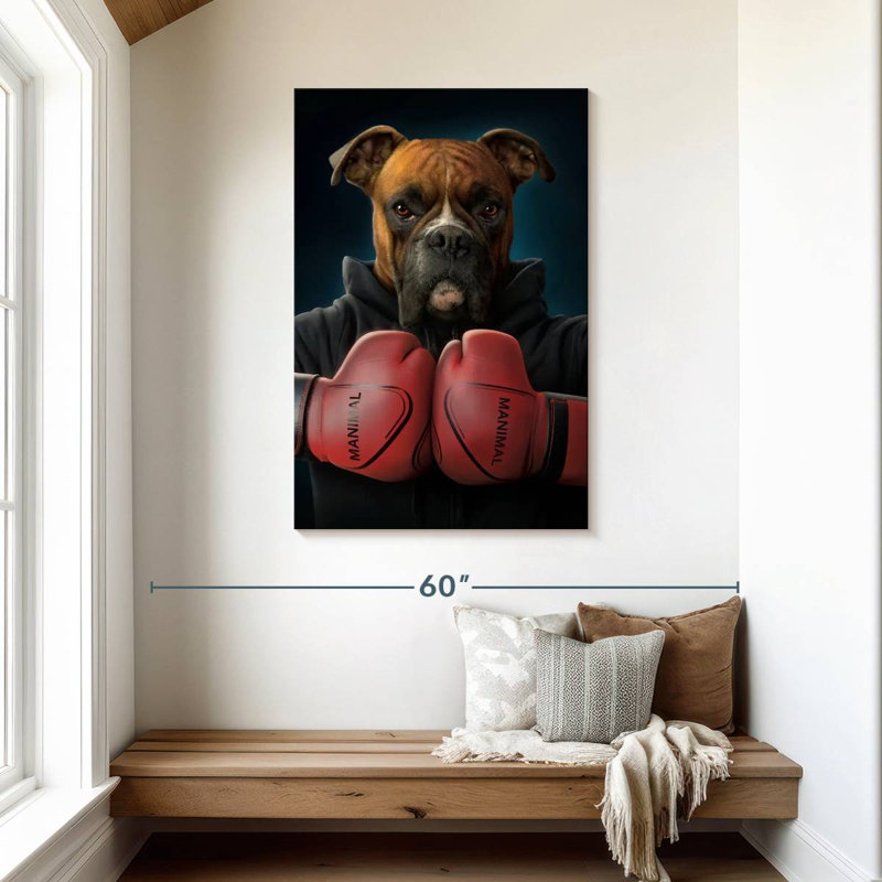 Brampt Boxer Dog, 45" H x 30" W