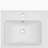 24"x19.7" White Rectangular Single Vanity Top with 1 Faucet Hole and Overflow(Sink Only)