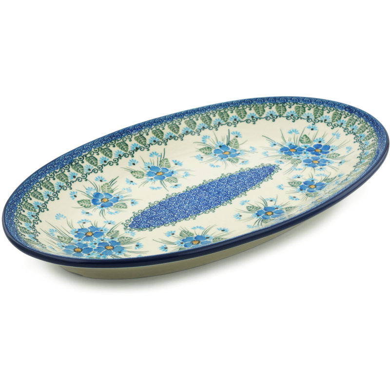 Forget Me Not Stoneware Platter