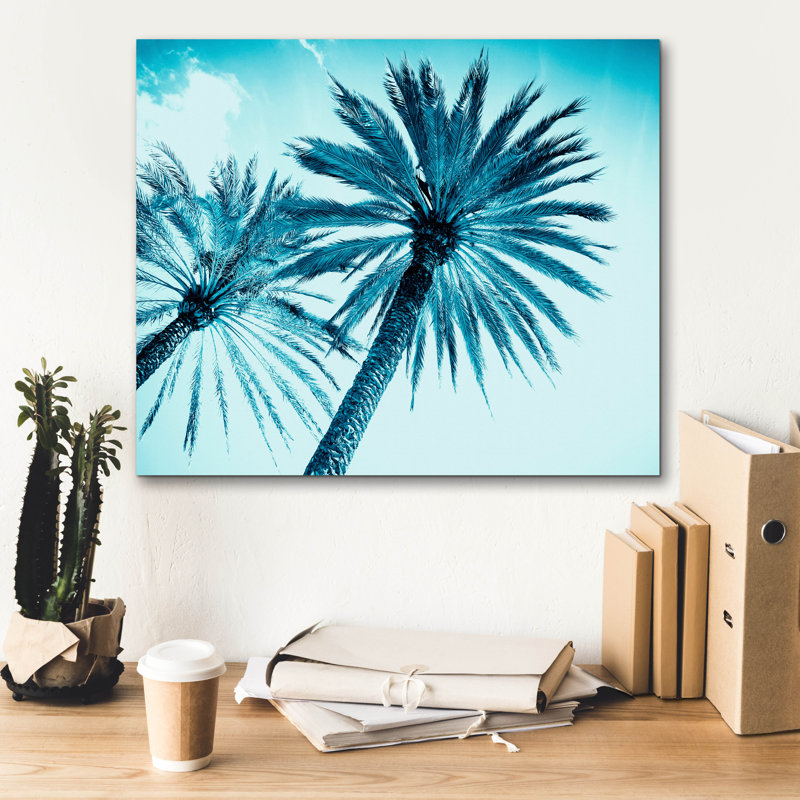 «Chic Palms» par Tai Prints, art mural sur toile, H 20 po x l 24 po x P 0,75 po