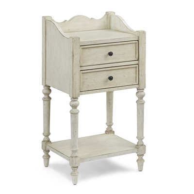 Solid Wood Tray Top 2 - Drawer End Table with Storage