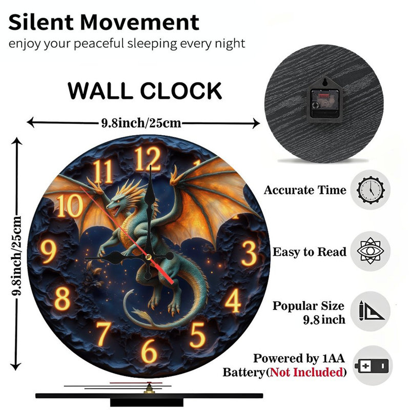 Horloge dragon fantastique