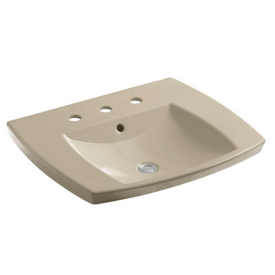Kelston Ceramic Rectangular Drop-In Bathroom Sink with Overflow