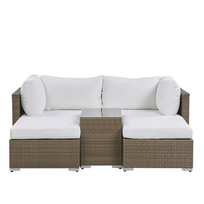 Thecle 229cm Wide Patio Sofa with Cushions