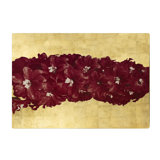 Gold Red Floral Lacquer Placemat