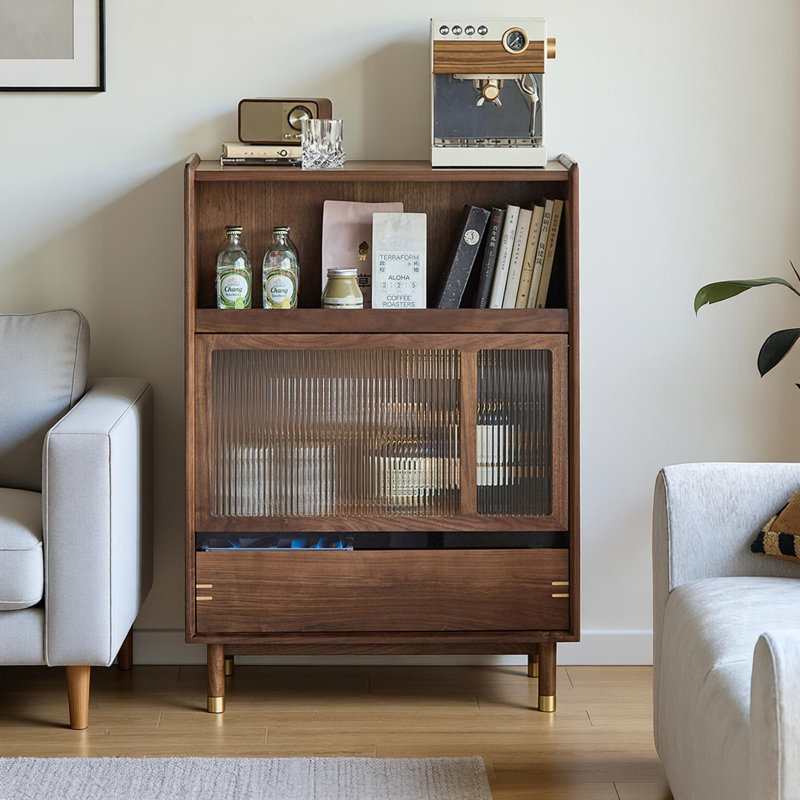 Commode d'appoint moderne et minimaliste en bois massif