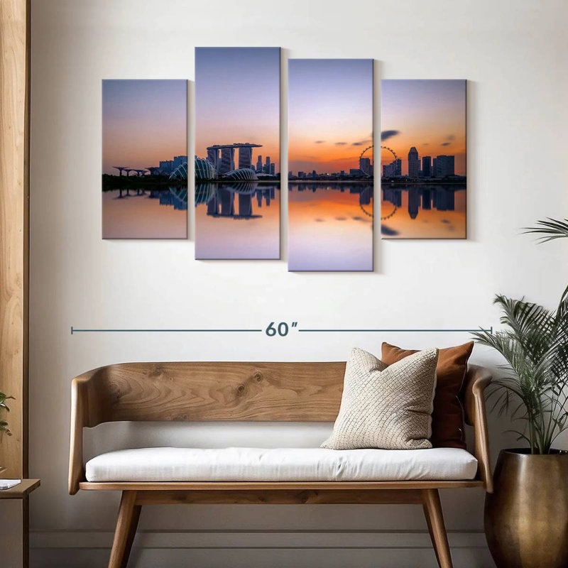 Sireci Singapore Sunset Skyline, 32" H x 52" W