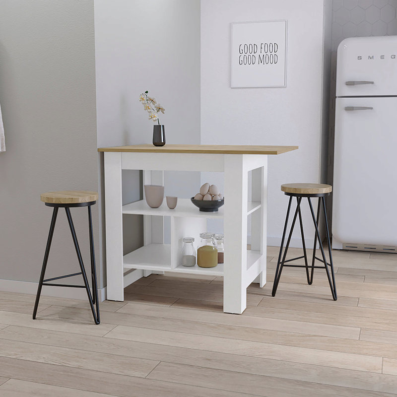 Îlot de cuisine à 3 tablettes
